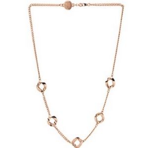 Marc by Marc Jacobs Rose Gold Tone Chain Link Station Choker Necklace